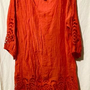 Clara Sun Woo size L Orange Cut Out Dress